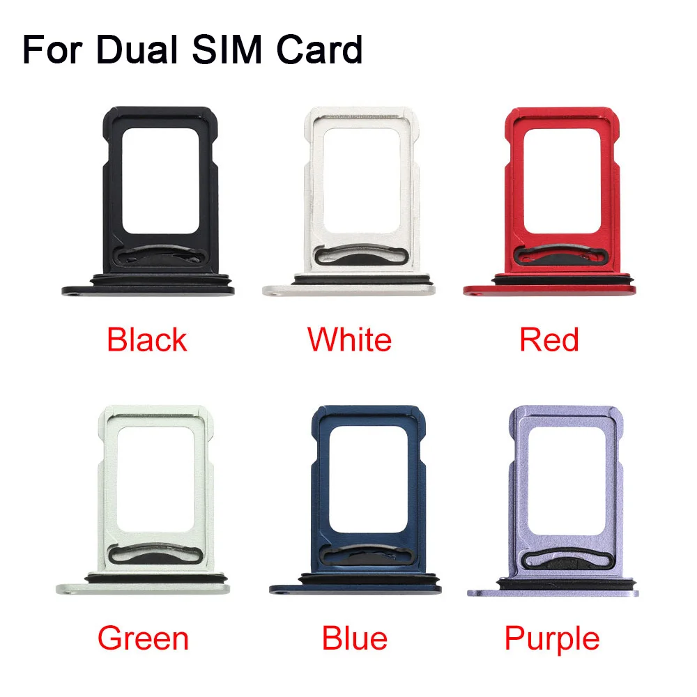 1Pcs Dual & Single SIM Card Tray Sim Holder Slot For iPhone 12 WAMY Replacement Parts