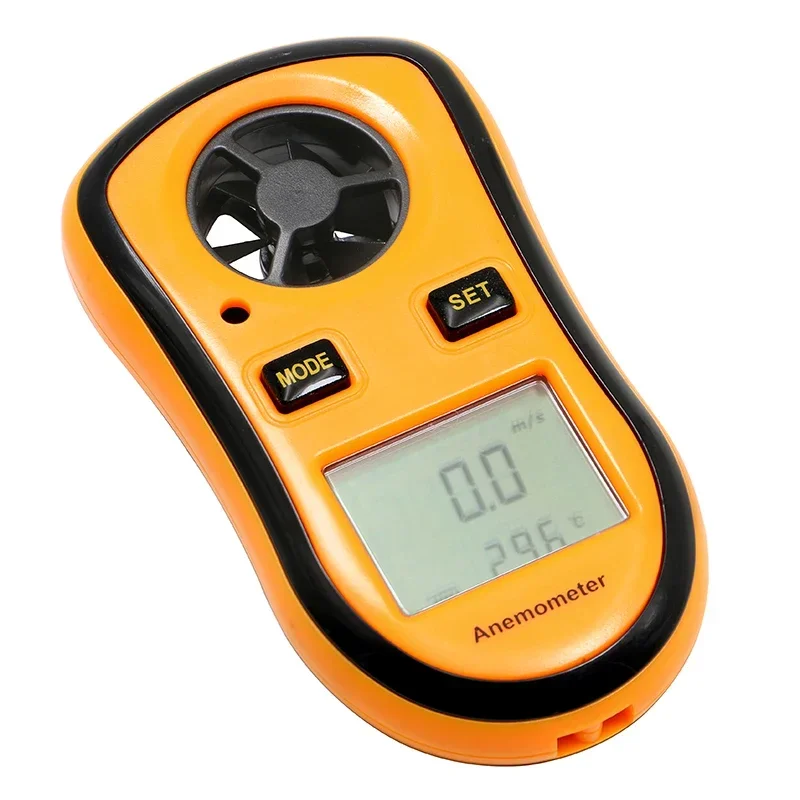 SHAHE Portable Digital Anemometer 0-30m/s Wind Speed Gauge Meter -10- 45C Temperature Tester Thermometer Wind Speed Measurement