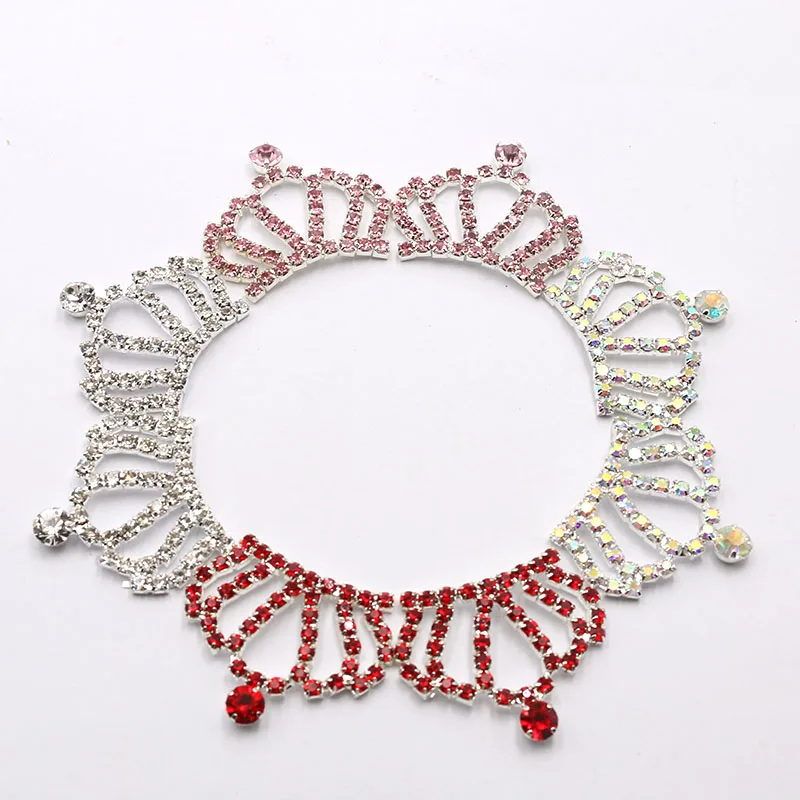 10PCS30 * 35MM Popular New Water Diamond Crown Used for Sewing Decoration Bow Knot Hair Accessories Barbie Doll Birthday Party W