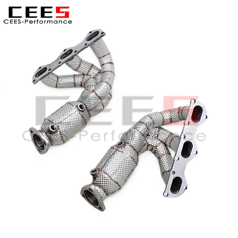 

Выпускной коллектор CEES с катализатором для Porsche 718 Cayman Spyder GTS/GT4 4.0L 2025, выхлопная труба из нержавеющей стали, водосточная труба