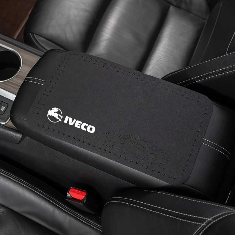 Suede Car Central Armrest Pad Anti Slip Cushion For Iveco Daily IV V VI Van EcoDaily Accessories Car Accessories