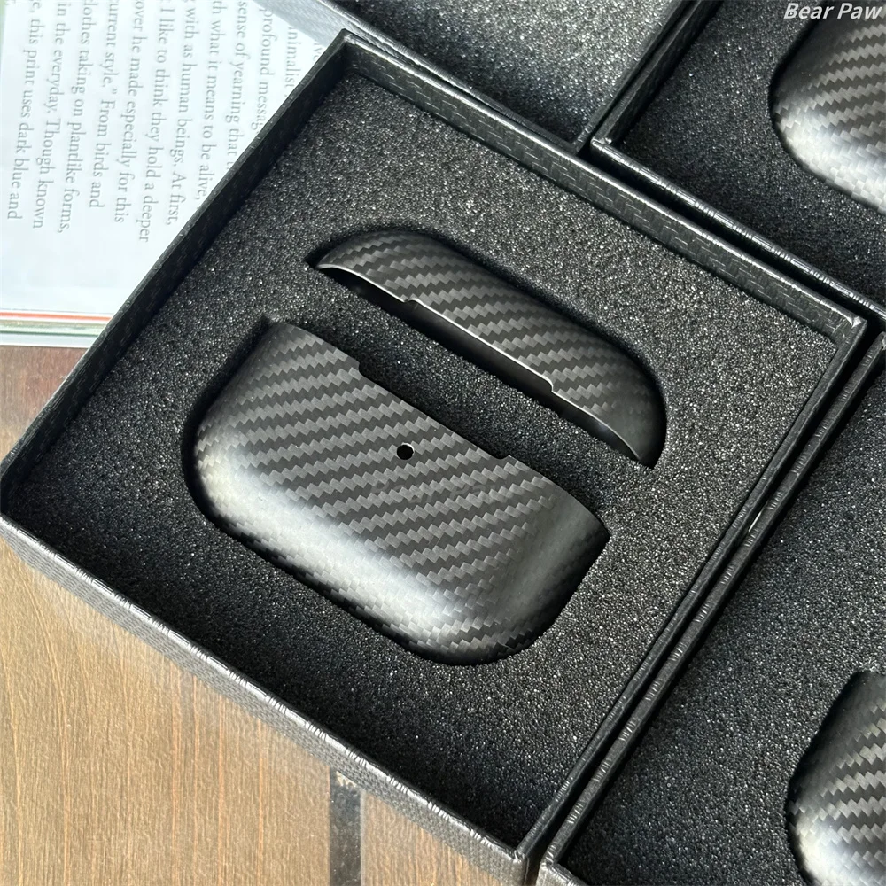 

Really Carbon Fiber Cases for Airpods Pro 2 3 Ultra-Thin Aramid Carbon Fiber Cover for Airpods 4/Airpods Pro 3/2 Earphone Cases