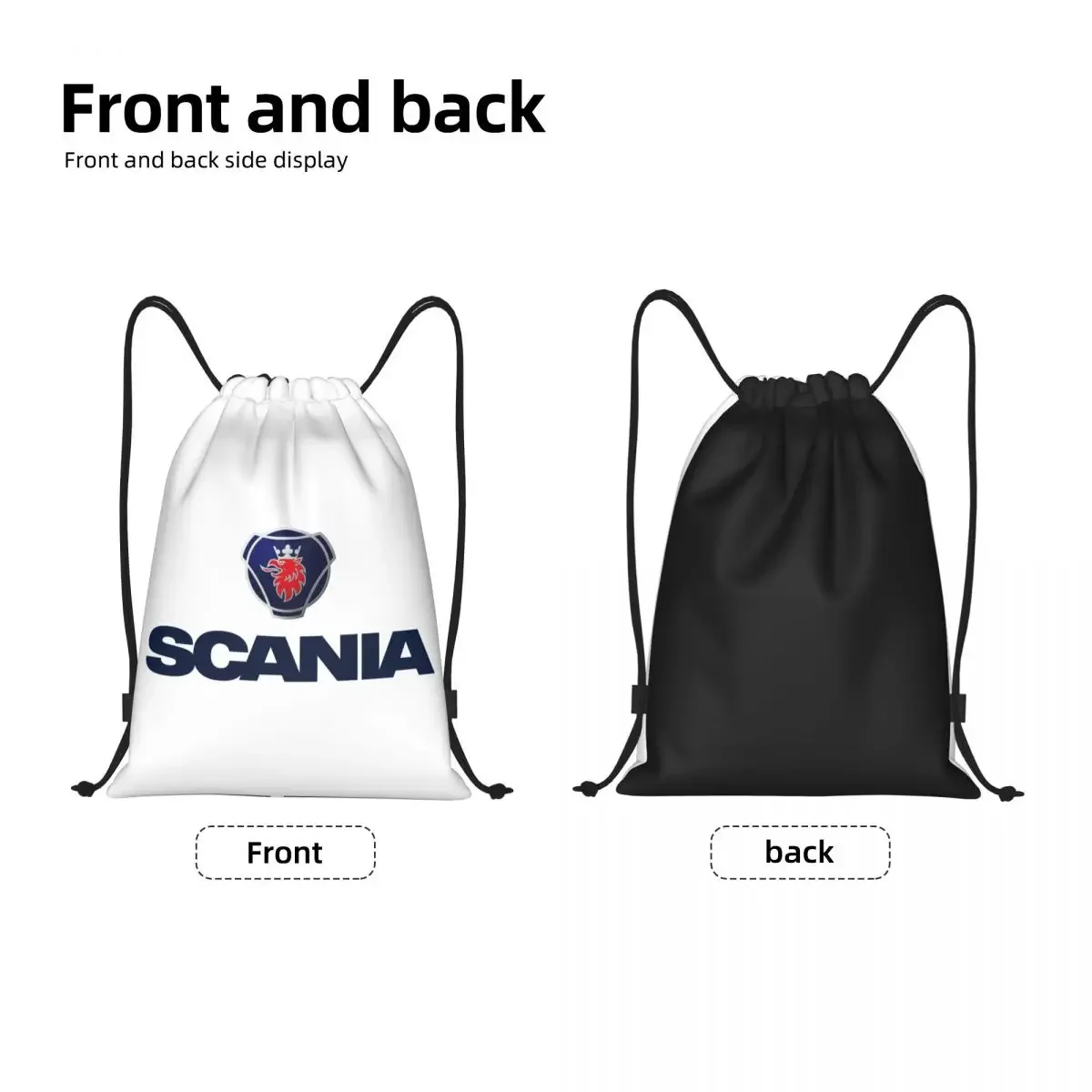 Custom Swedish Saabs Scanias awstring Bags For Training Yoga Backpacks Men Women Automobile Trucks Sports Gym Sackpack