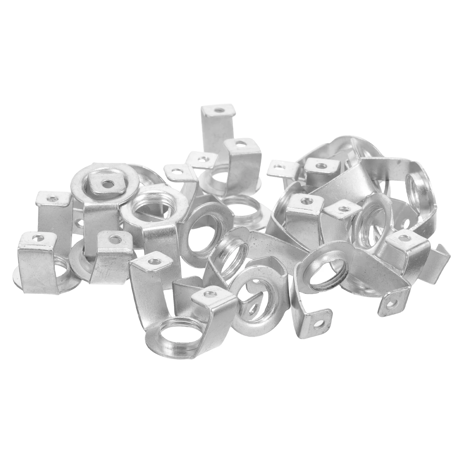 

20pcs Lamp Holder Bracket Replacement Parts Iron Stable Fixing Household Lighting GU10 Mounting Silver Table Use Horn