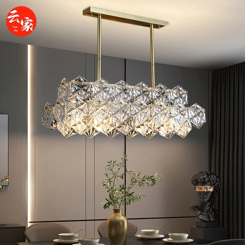 

Affordable Luxury Style Copper Crystal Glass French Chandelier Restaurant Decoration Post-Modern Simple Atmospheric Art Lamp