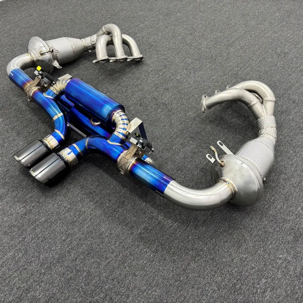 Titanium Alloy Water Drop Catback Exhaust Pipes Designed Specifically for Porsche 992 GT3