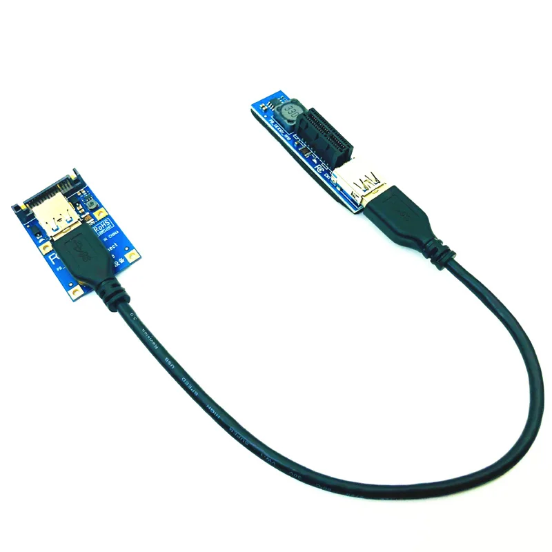 PCI-E 라이저 미니 확장 포트 어댑터, 라이저 카드, SATA 전원 커넥터, 30cm USB 연장 케이블, PCI-E X1