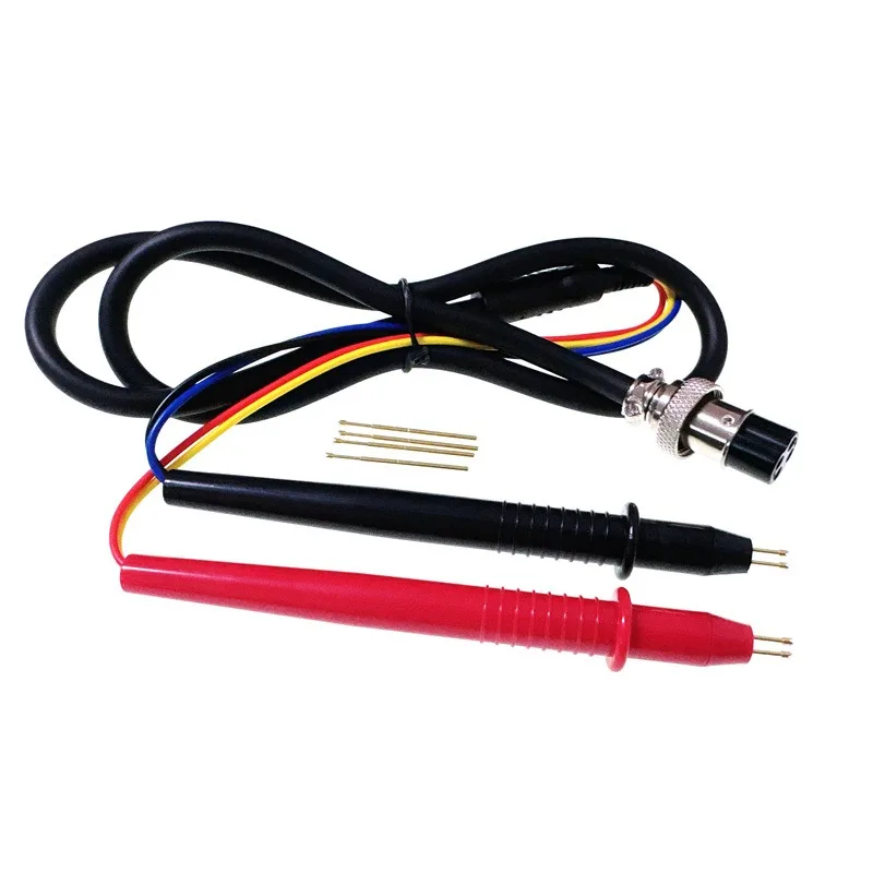 4-Wire Battery Test Probe Pen, Replacement Test Leads for Internal Resistance Tester, with Spring Loaded Pins