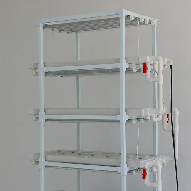 Agriculture greenhouse hydroponic system NFT vertical growing rack.