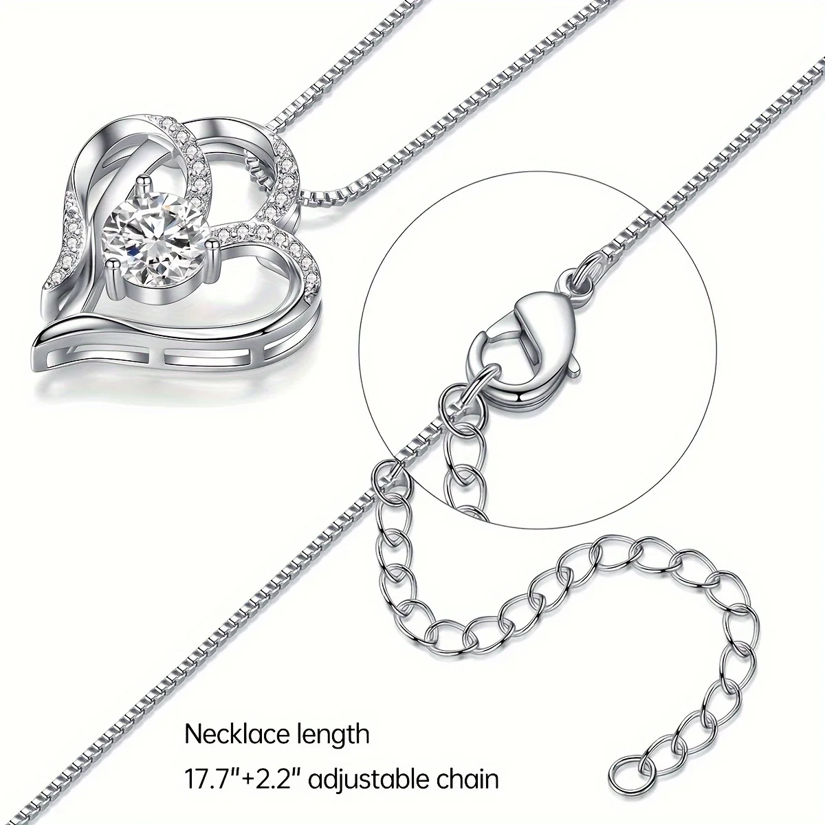 Exquisite Simulation Rose Box & Heart Necklace - Perfect for Women - Anniversary, Birthday, Christmas, Mothers Day Gifts