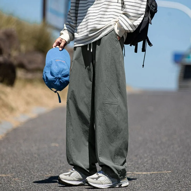 

Мужские осенние повседневные брюки-карго для бега Y2K, мешковатые брюки, нейтральные дышащие уличные брюки в стиле ретро, модный дизайн, новые спортивные штаны