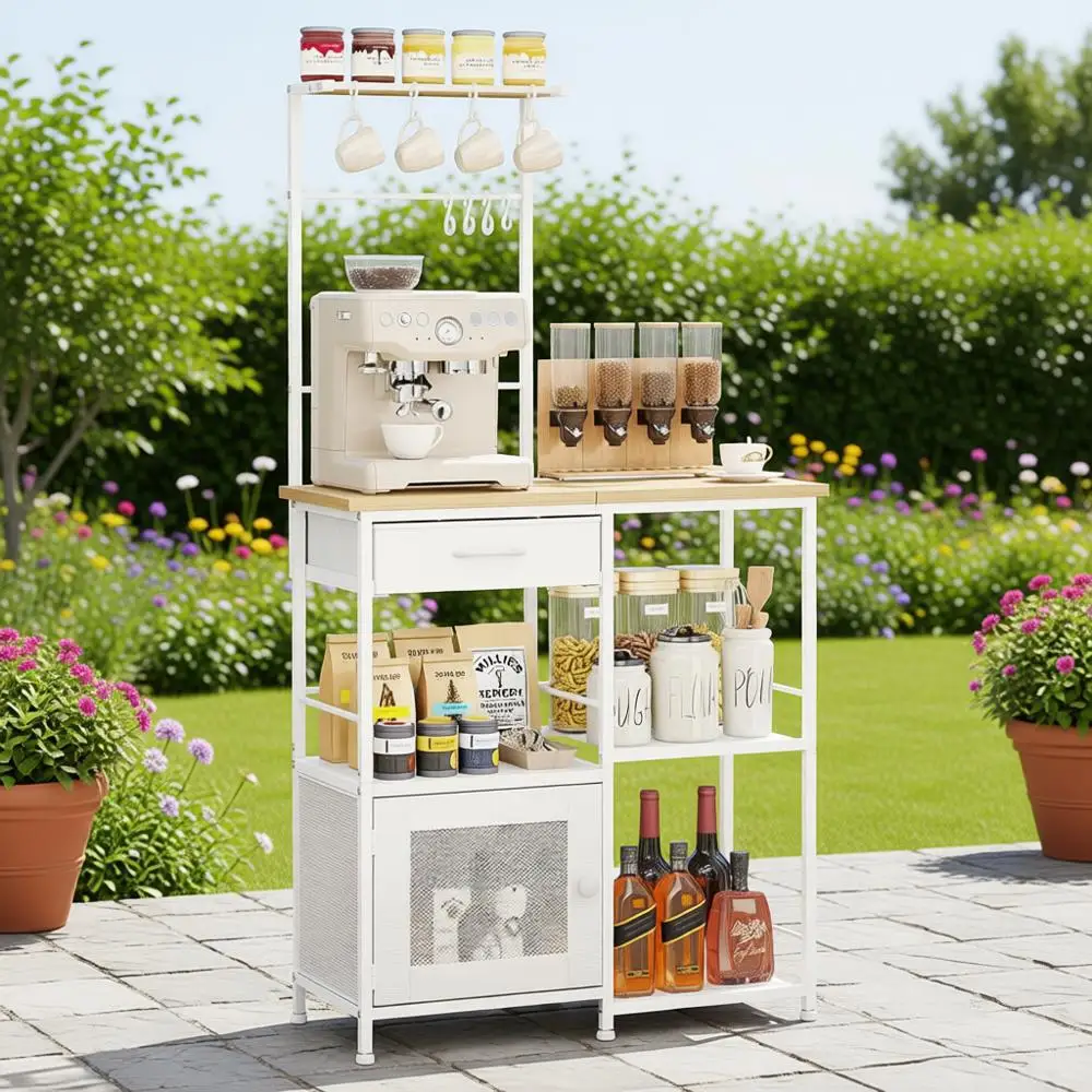 

Многофункциональная подвесная стойка-кофейный бар, компактный буфет для кухни или гостиной, в натуральном стиле