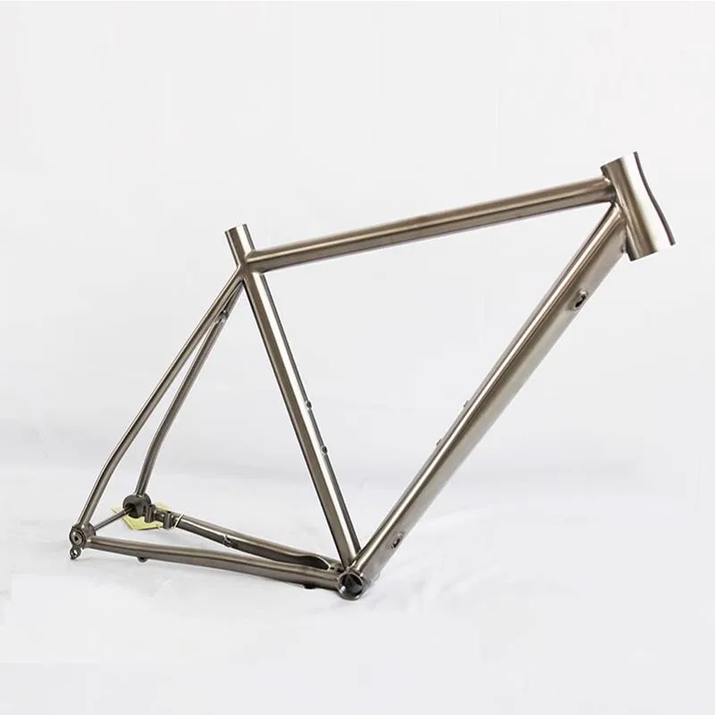 Titanium Gravel Road Bike Frameset Frame Fork Drop Handlebar Stem, Seatpost Headsets Clamp, Rear Thru Axle