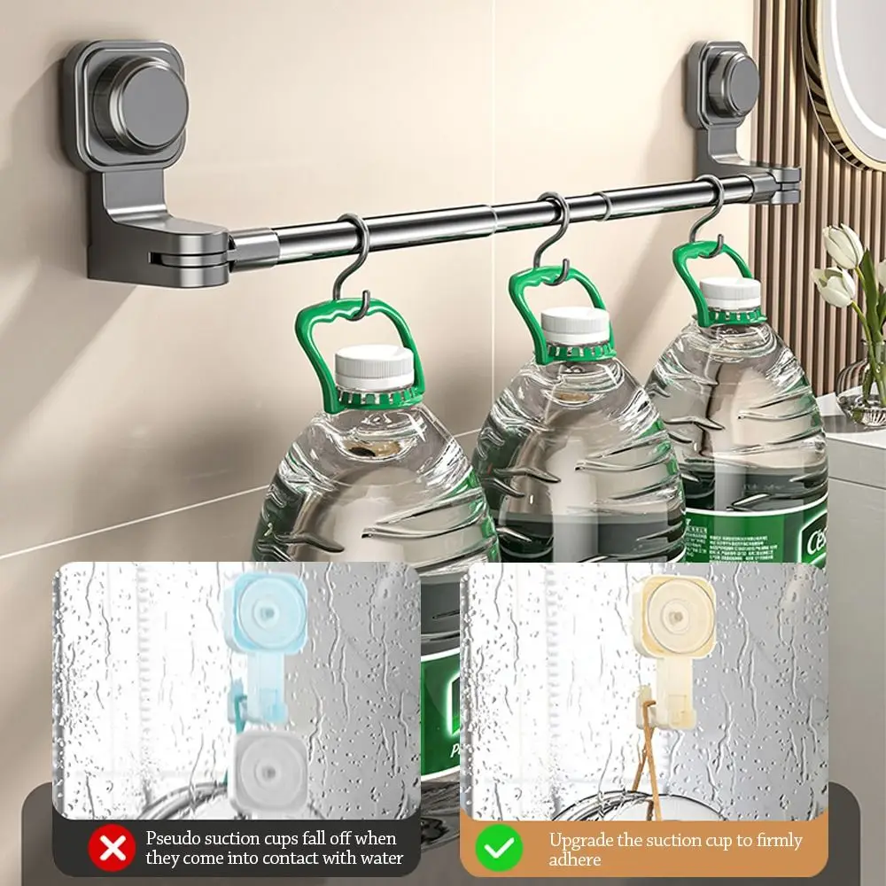 

Прочная вешалка для полотенец на присоске, регулируемые настенные вешалки для полотенец, выдвижная многофункциональная вешалка для тапочек