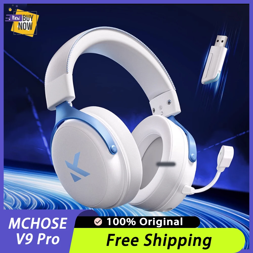 MCHOSE V9 Pro Gaming Music Headset Wireless Bluetooth Head-mounted Headphones Noise Reduction Mic Headphones PC Accessories