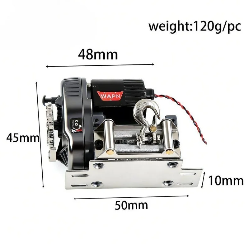 

8274 Simulation Automatic Winch For 1/10 1/8 RC Crawler Car Trxs TRX4 RC4WD D90 Axial SCX10 II III MST Redcat Accessories