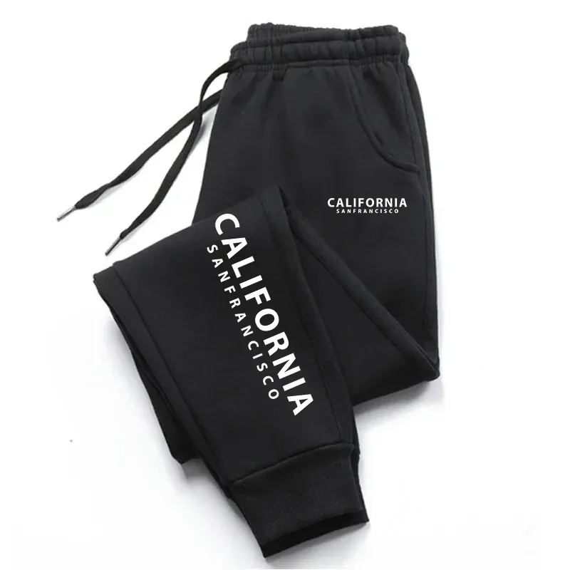 

2026 Mens Sweatpants Print Casual Pants Outdoor Fitness Sports Jogging Man Trousers Fashion Elastic Waist Gym Running Sportswear
