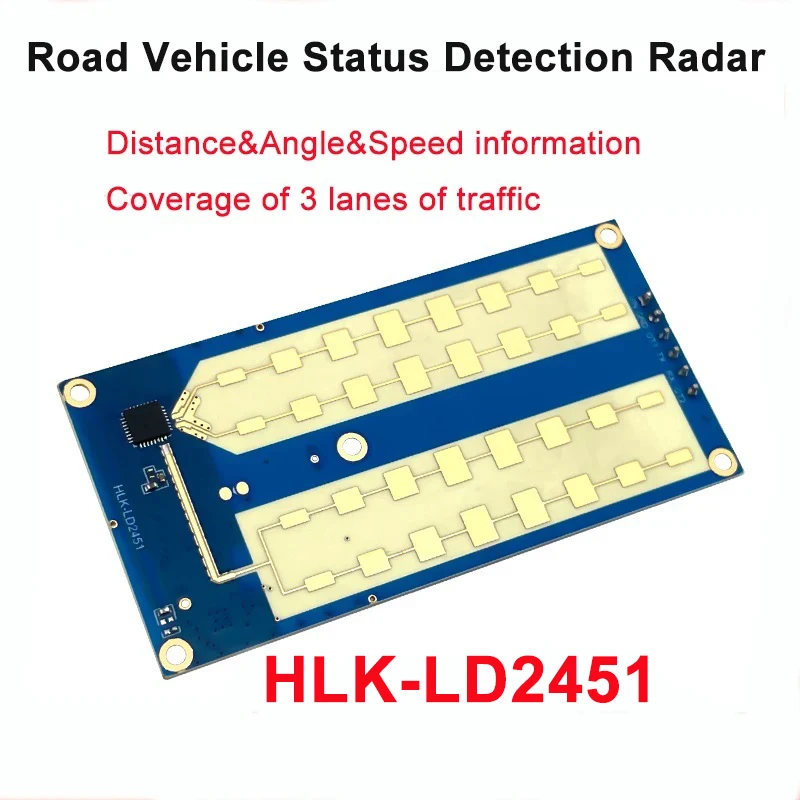 Free Shipping Hi-Link 24G Vehicle Range and Speed Millimeter Wave Radar HLK-LD2451 Vehicle Status Monitoring Sensor Module