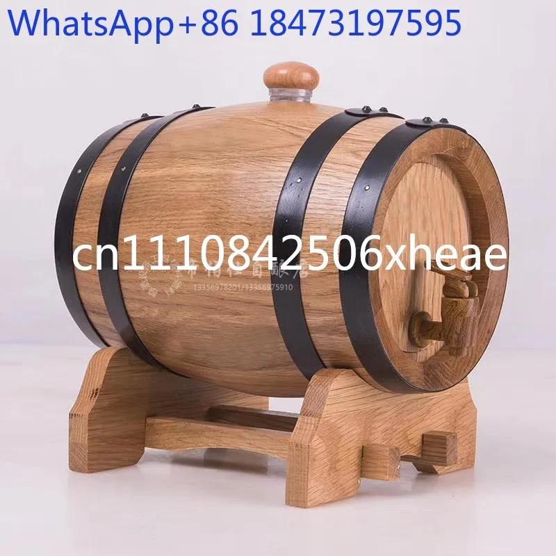 Homemade oak barrels, no liner, internal baking, high-quality dry red wine, fruit wine storage empty barrels