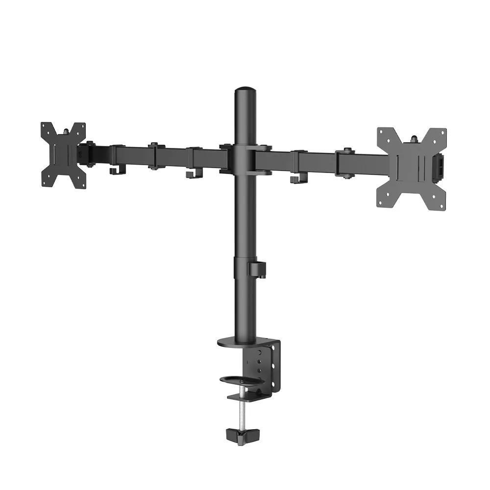 Mechanical Arm Monitor Stand, Universal Drill-Free Desktop Computer Bracket for Single & Dual Screens