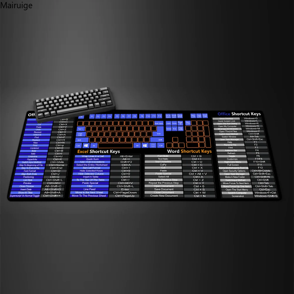 Tapis de souris de bureau de jeu de grandes commandes, ShortSulUnix, version programmeur Linux, antidérapant média, table de bureau de joueur, polymères d'ordinateur