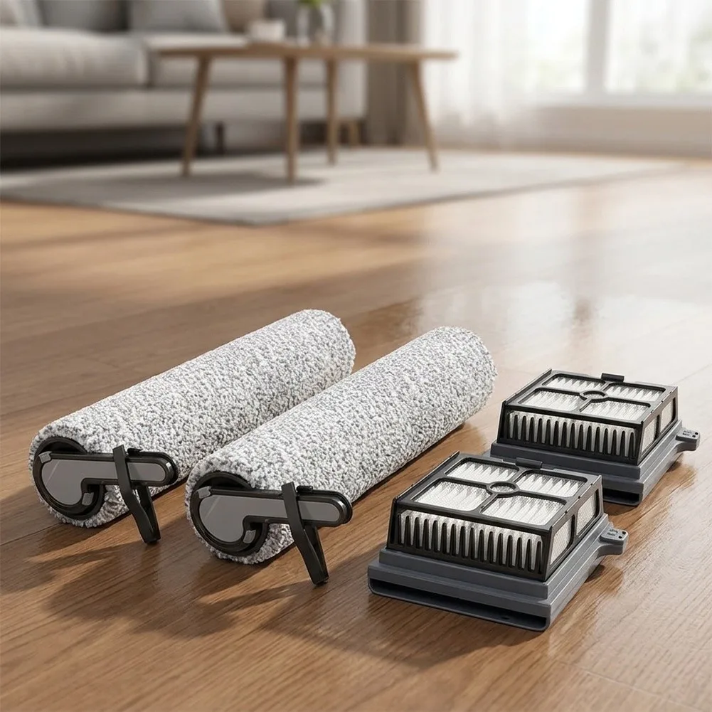 HEPA Filter and Brush Roller for Tineco for s6 S7 for Pro Version 2 Floor Scrubber Designed for Frequent Use and Easy Swap