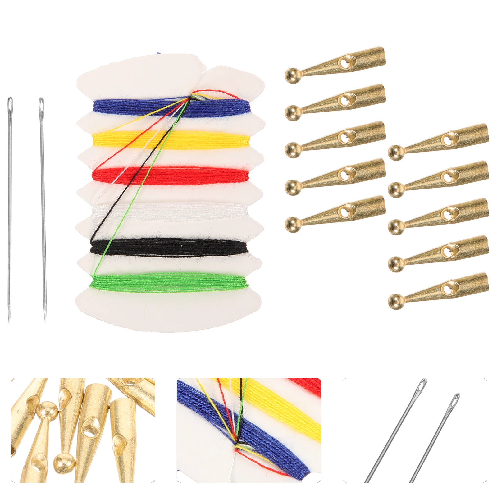 

10 Pcs Metal Umbrella Tail Beads for Folding Umbrella Replacement Parts Bone Covers Rain Accessories Golden 19# 2 7mm