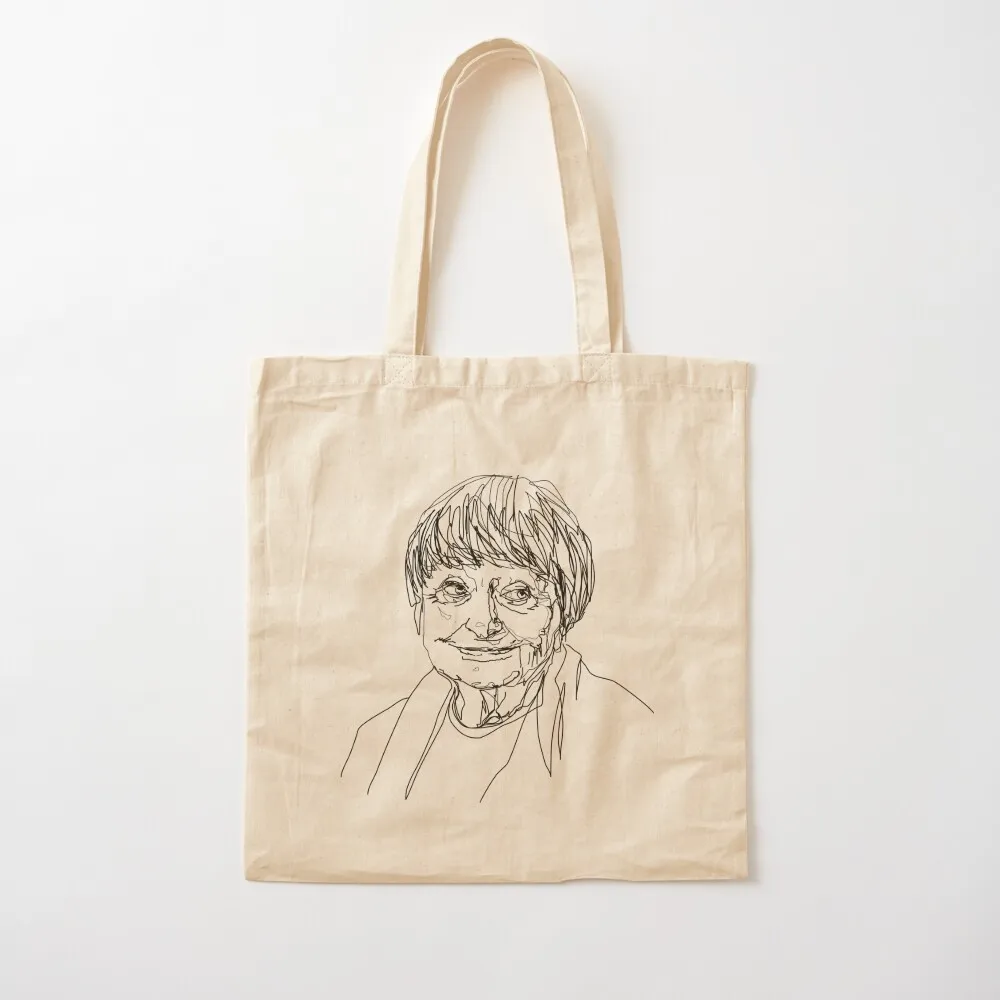 Agnes Varda Tote Bag large size bags reusable shopping bags Women's bag tote bag screen