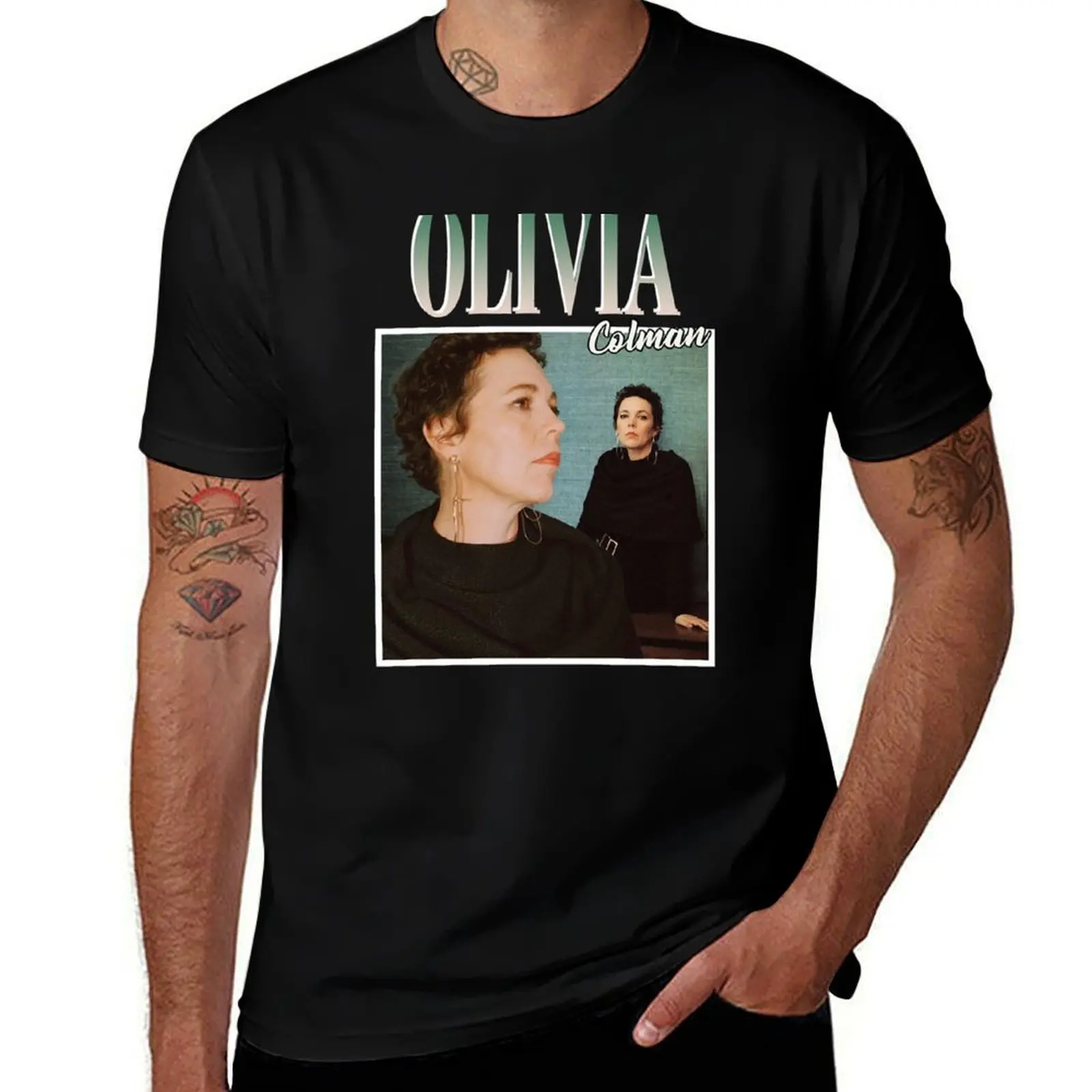 Футболка Olivia Colman в городском стиле, повседневный топ с короткими рукавами