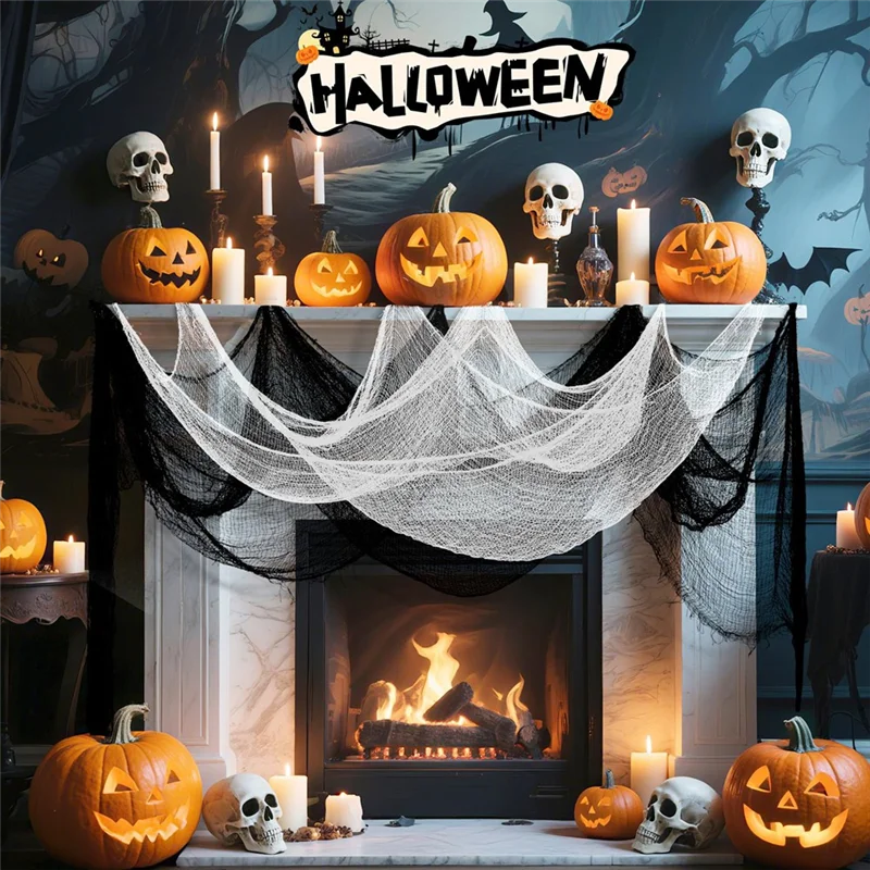 ABGE-Halloween 6 шт. марлевая ткань, жуткая ткань 30X72 дюйма для дома с привидениями, вечеринки, товары для улицы и дома