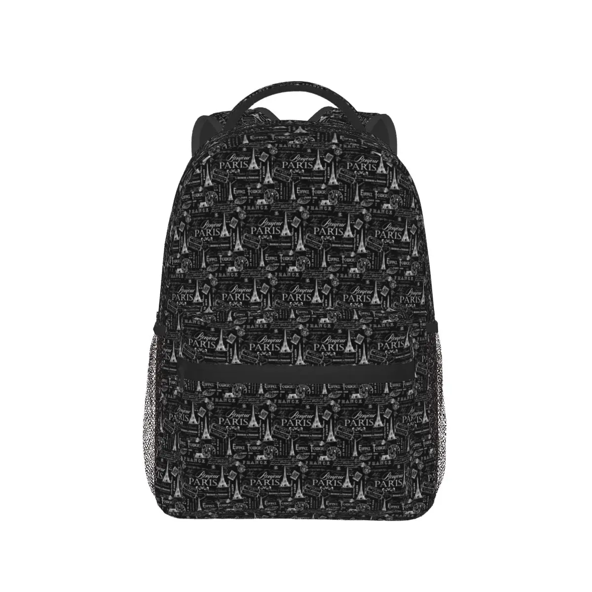 

Vintage Paris French Lifestyle With Eiffel Tower Backpack Hot Sale Daypack Children BookBag School Bag Shoulder Bags Men Women
