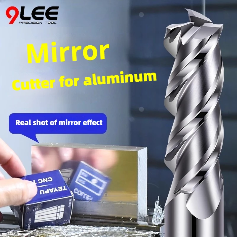 미세 연삭 거울 마감 글로스 알루미늄 밀링 커터, CNC 밀링 공구, 대형 코어 디자인, 카바이드 엔드 밀, 3 플루트