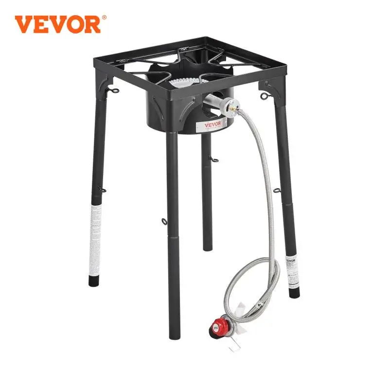 VEVOR 1/2/3 Burner Outdoor Camping Stove 30,000-90000 BTU Camping Modular Cooking Stove Heavy Duty Carbon Steel Gas Cooker 