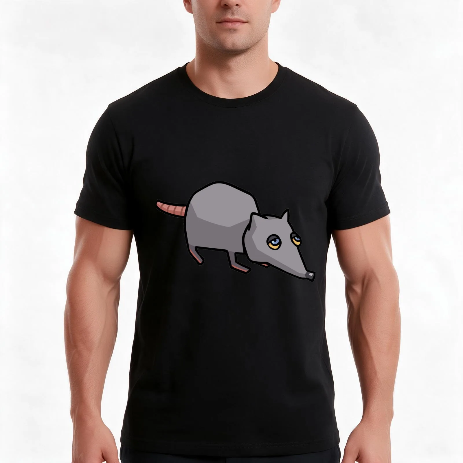 The Giant Rat That Makes All of da Rules T-Shirt, Summer Casual Cotton Tee, Oversized Streetwear Tops, Vintage Graphic Print