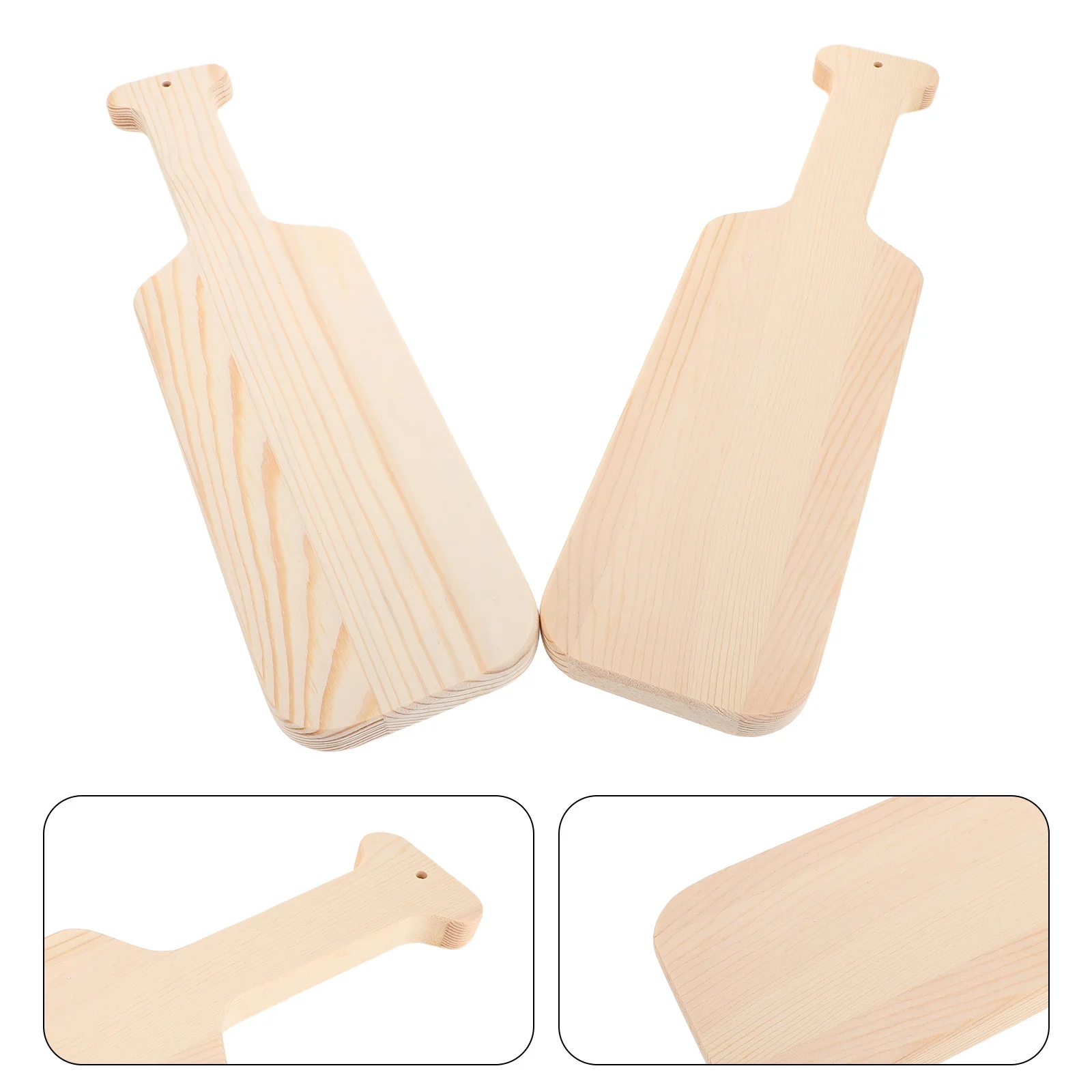 

2pcs Unfinished Wooden Paddle Boards 15 Inch Solid Wood Diy Painting Craft For Greek Fraternity University Student Club Team