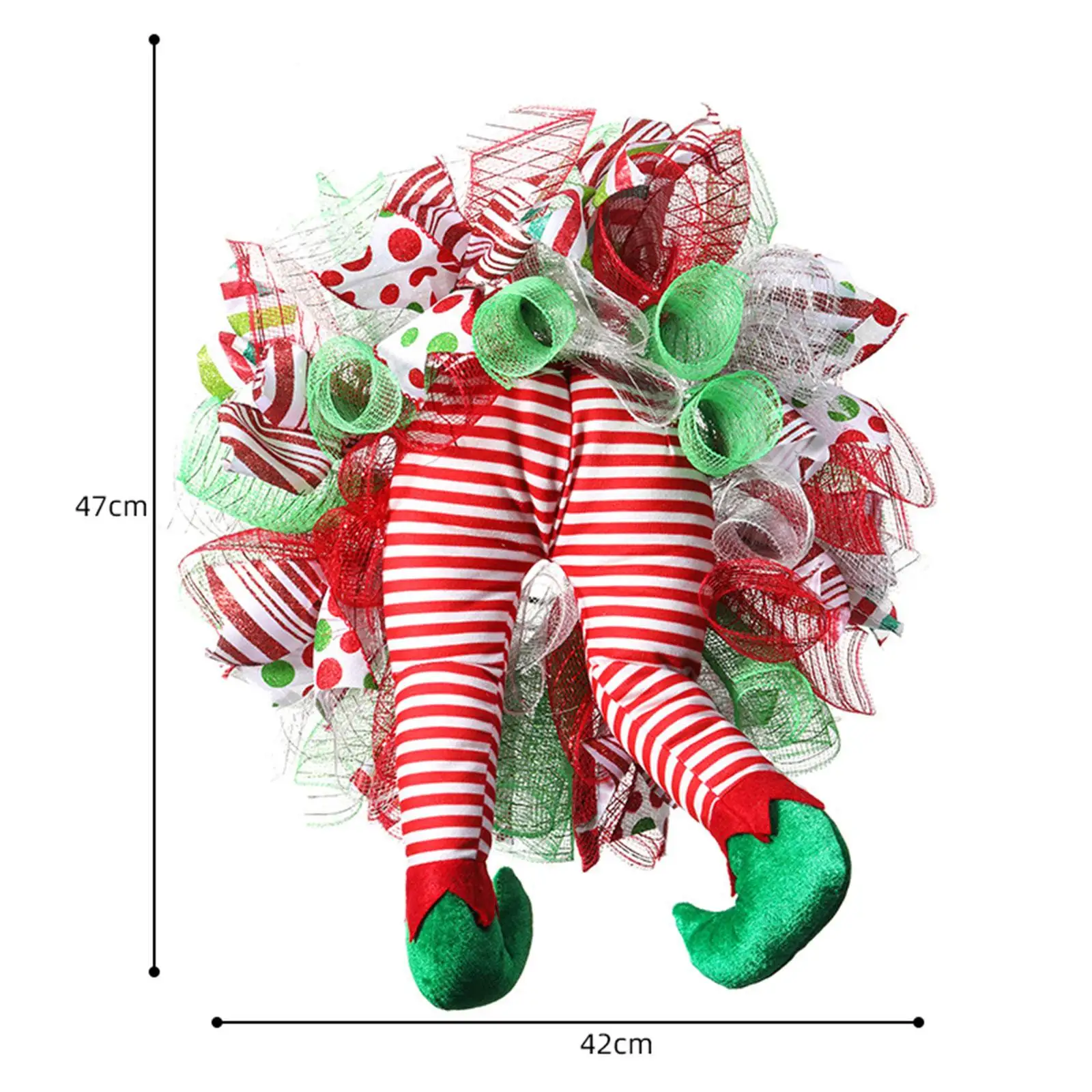 Christmas Wreath for Front Door, Xmas Wreath Christmas Decorations, Nordic Ornament Wall Hanging for Window Halloween