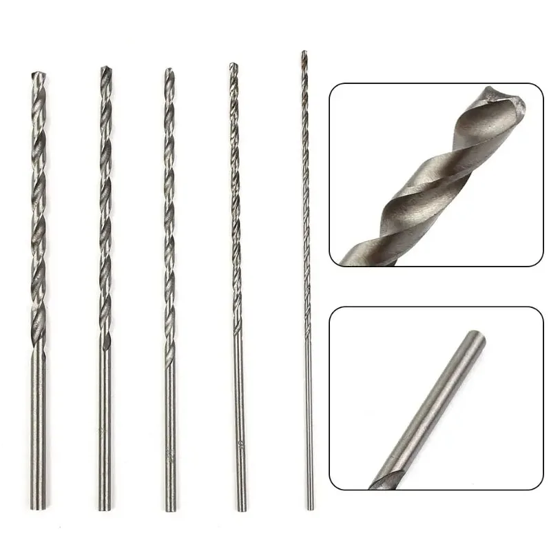150/200mm bardzo długie wiertła kręte zestaw wierteł ze stali szybkotnącej z chwytem prostym narzędzie do drewna aluminium miedź plastikowa biżuteria