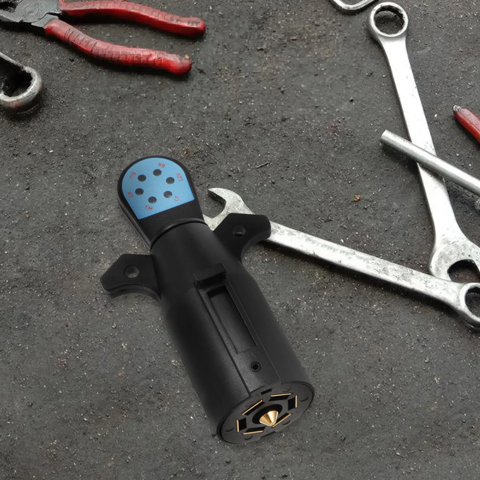 

7-Pin Trailer Light Tester Quick Signal Easy Use Universal Rv Motorhome Trailer Plug Tester Rv Plug Adapter