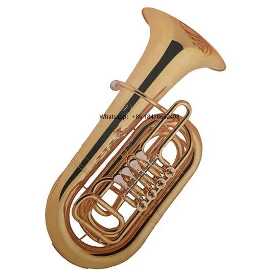 

SEASOUND Factory Price OEM Cheap Professional Level Gold Lacquer Trumpet 4 Rotary Keys Stainless Steel Pistons Accessories