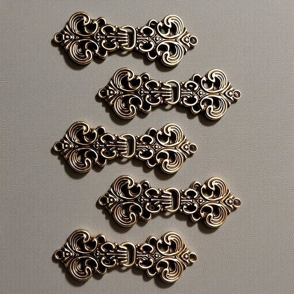 

5Pairs Yunwen Clothing Buckles Vintage Alloy Clips Decorative Fastener for Cheongsam Dress Cardigan Shawl Alloy Cardigan Buckle