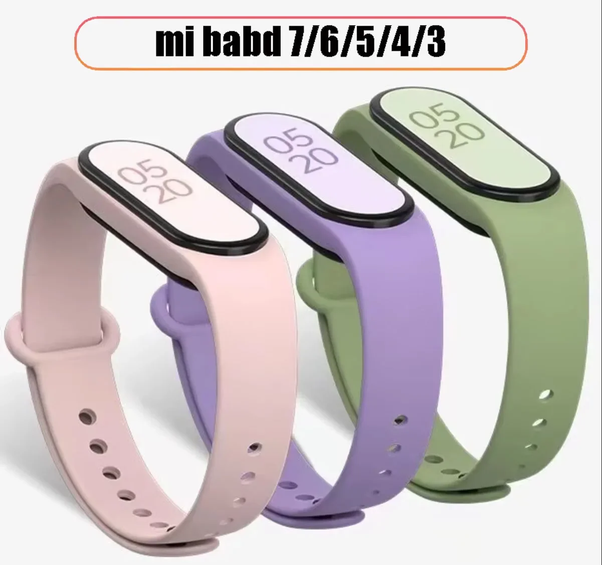 

Silicone strap for Xiaomi Mi Band 7 bracelet wrist Miband 5 6 NFC Sport Replacement pulsera correa mi band 7 6 3 4 5 watchbands