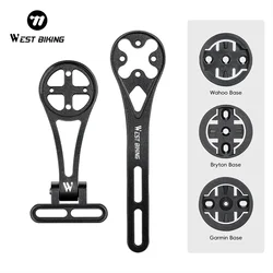 WEST BIKING Bicycle Computer Mount Integrated Handlebar Extend /Stem Adjustable Bracket For Wahoo/Bryton/XOSS/Garmin Speedometer