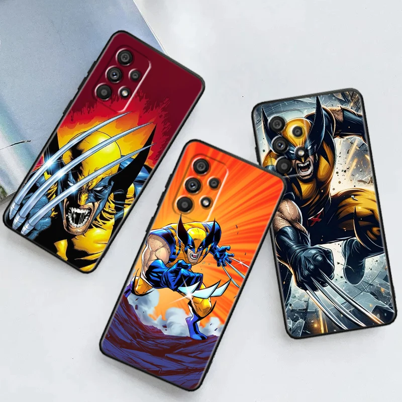 Marvel Wolverine Anime For Samsung Note 20 10 Ultra Plus A31 A14 A12 A70 A34 A25 A04 A05 A15 A24 5G Black Soft Phone Case