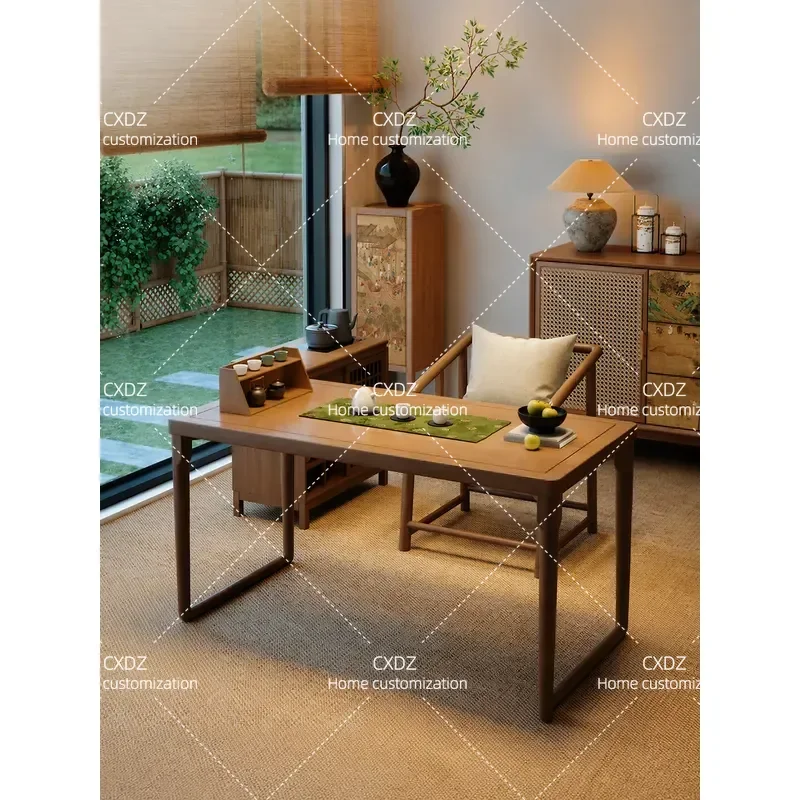 Ji Free Solid Wood Tea Table Balcony Small New Chinese Style Living Room Household Exquisite Tea Desk 2026 New High End