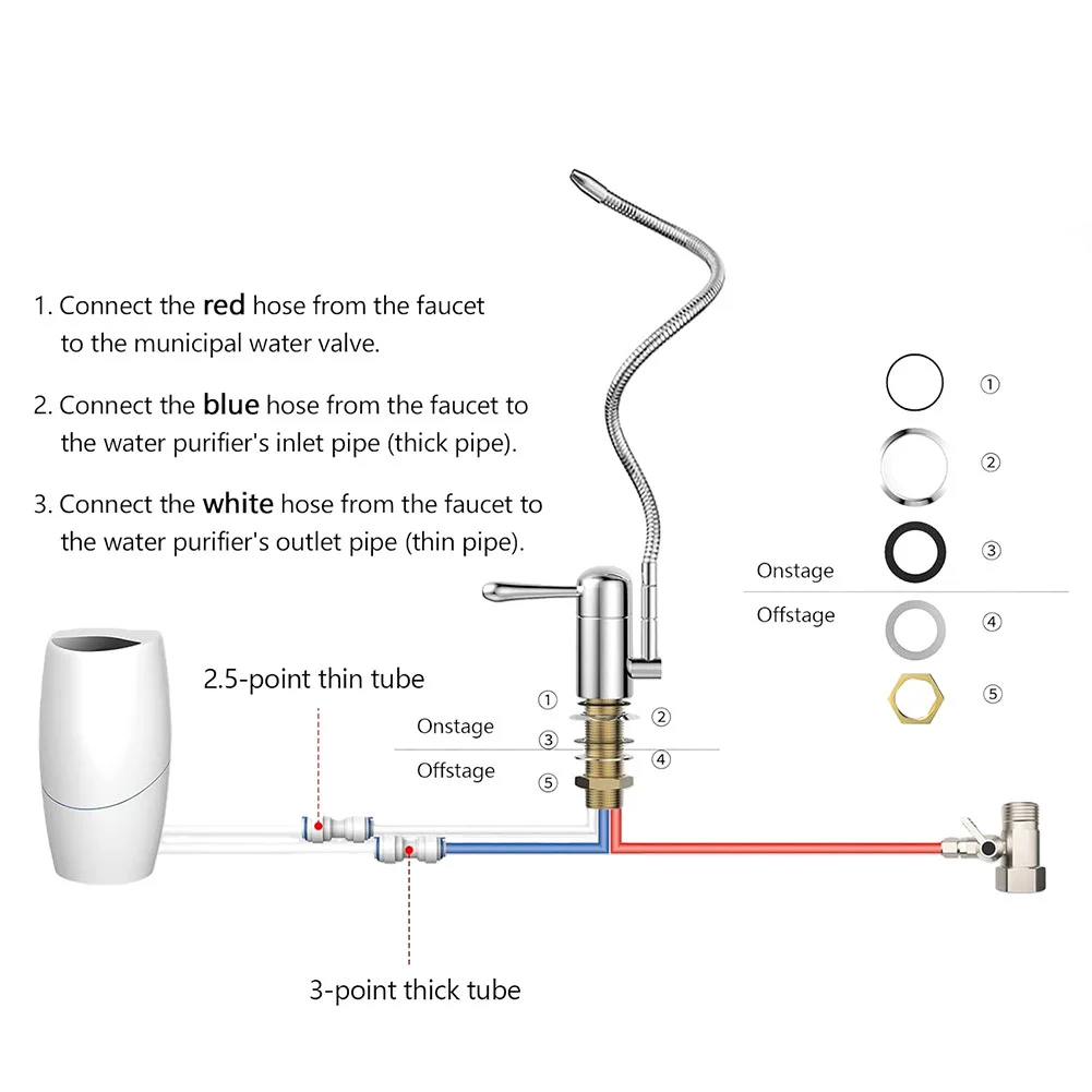 For ESpring Water Filters Drinking Water for tap 360 Rotatable Faucet Chrome Convenient Drinking Water for tap Water Filter