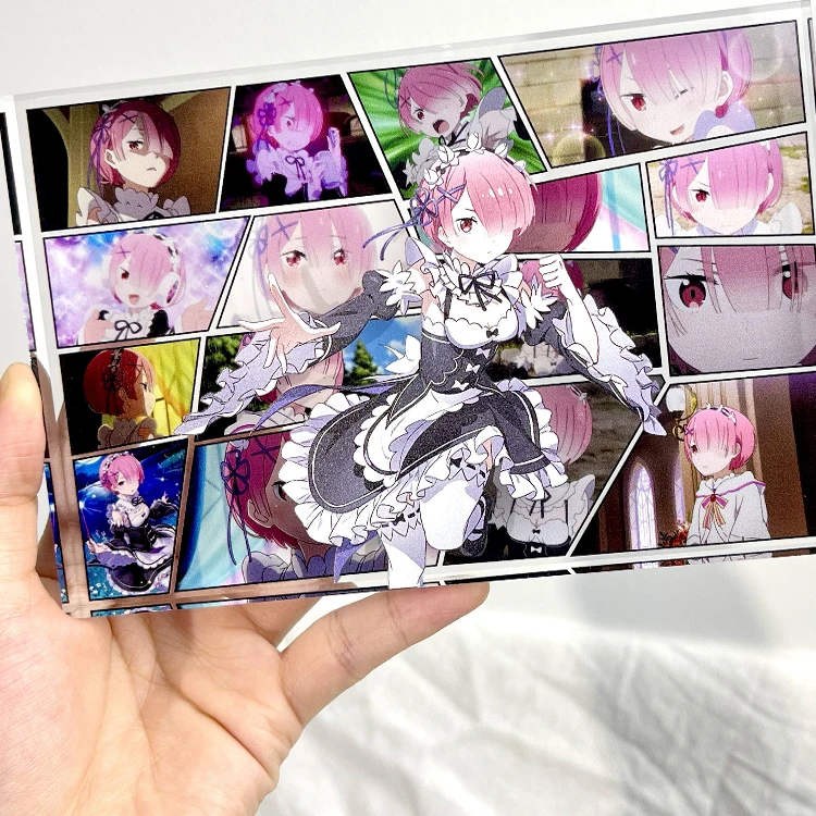 Anime Re: Życie w innym świecie od zera Figurka Rem Ram Komiks Akrylowy Stojak na Biurko Ozdoba Zabawki Kolekcjonerskie Prezenty dla Fanów
