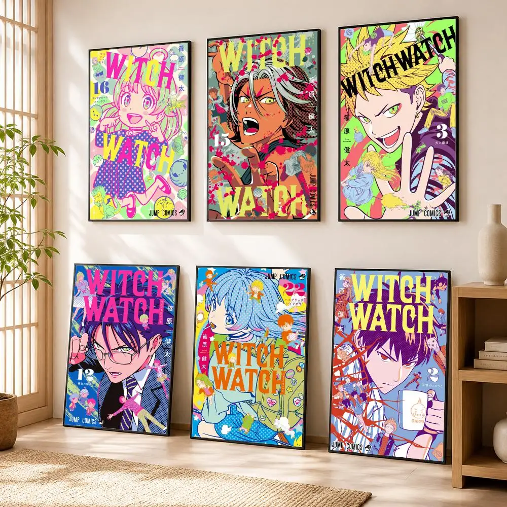 W-Witch W-Watch Anime Poster Modern Home Living Bedroom Bar Hallway Waterproof Wall Art Aesthetic Decor