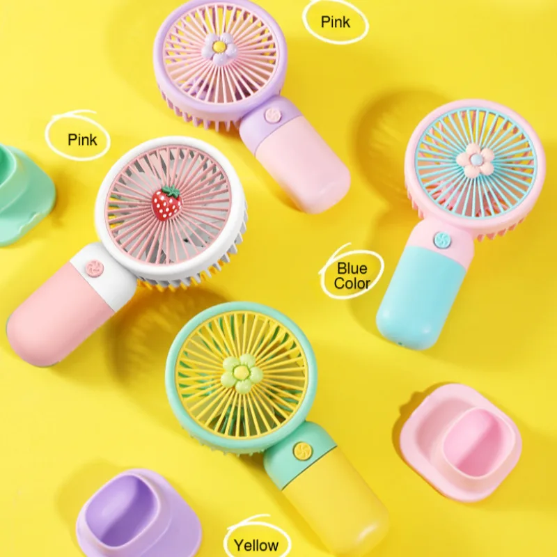 Draagbare desktopventilator voor meisjes Hot Mini USB oplaadbare draagbare kleine ventilator