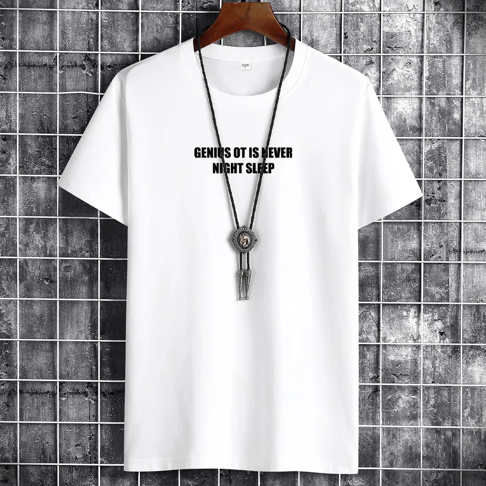JFUNCY Summer Oversized Men's T-Shirt Fashion Letter Print Customizable Design Hand-Painted Unique Style Clothing