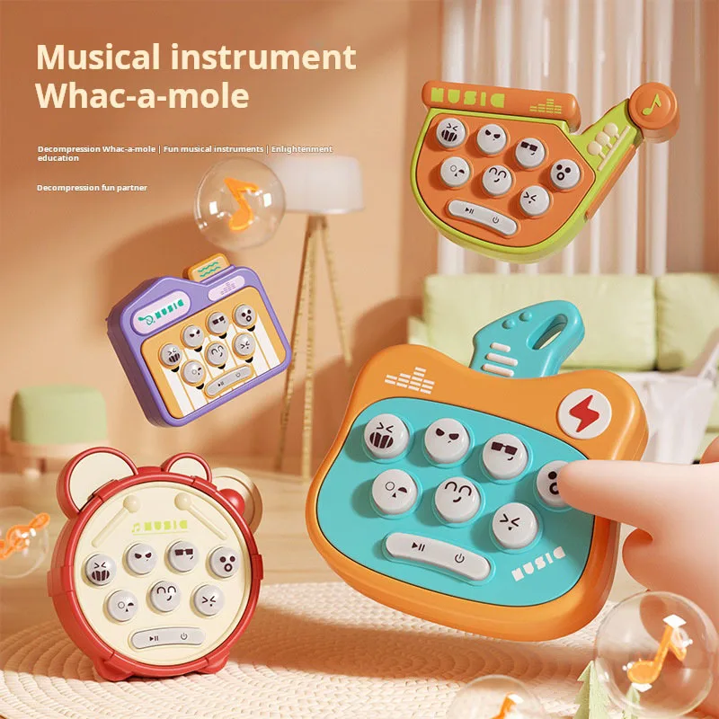 

Baby Early Education Puzzle Music Finger Pressing Training Portable Toy Decompression Challenge Interactive Game Machine